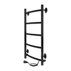 Полотенцесушитель электрический Indigo Arc Lux 700х300 мм 70 Вт с терморегулятором черный муар - фото 3