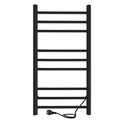 Изображение товара Полотенцесушитель электрический Indigo Line Trinity 800х400 мм 110 Вт с терморегулятором черный муар