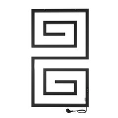 Полотенцесушитель электрический Indigo Lira 1030х600 мм 167 Вт с терморегулятором черный муар