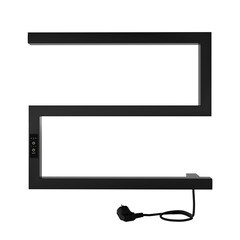 Изображение товара Полотенцесушитель электрический Indigo Sparta 430х500 мм 61 Вт с терморегулятором черный муар