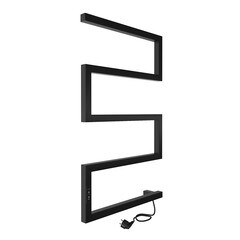 Полотенцесушитель электрический Indigo Sparta 800х500 мм 120 Вт с терморегулятором черный муар - фото 11