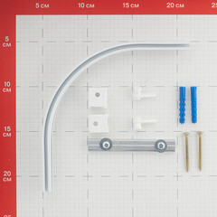 Поворотный элемент для алюминиевого карниза Facile металлический 90° белый - фото 3