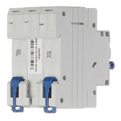 Автоматический выключатель модульный КЭАЗ OptiDin 3P 10А тип C 6 кА 380 В (260789) - фото 2