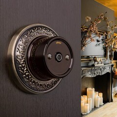 Розетка телевизионная Werkel Ретро накладная коричневая (a036809) - фото 2