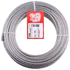 Изображение товара Трос стальной оцинкованный d5 мм DIN 3055 (20 м)