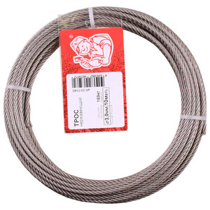 Трос нержавеющая сталь d3 мм (10 м) — купить в Санкт-Петербурге: цены ...