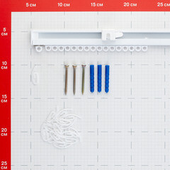 Карниз потолочный алюминиевый однорядный Facile 200 см белый - фото 6