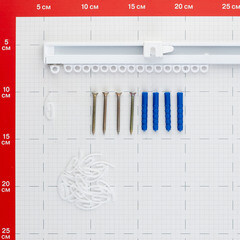 Карниз потолочный алюминиевый однорядный Facile 240 см белый - фото 6