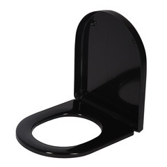 Сиденье для унитаза Berges Uno Black SO дюропласт с микролифтом (018153)