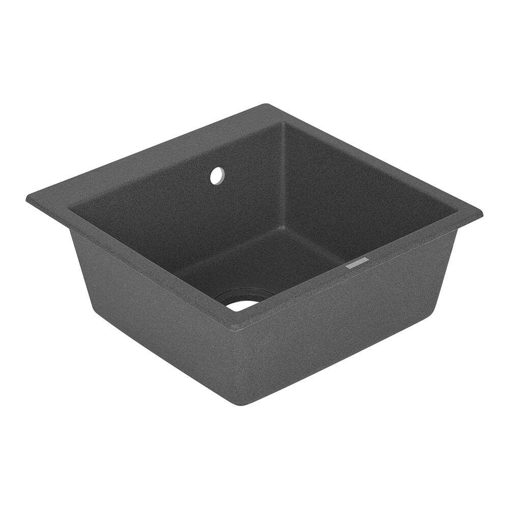 Изображение товара Мойка для кухни Granula 52x51x20 см врезная кварцевая графитовая с сифоном