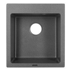Мойка для кухни Granula 47х51х20 см врезная с сифоном кварц графит - фото 8