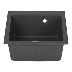 Мойка для кухни Granula 47х51х20 см врезная с сифоном кварц графит - фото 4