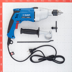 Дрель сетевая ударная Зубр ЗДУ-1100-2 ЭРММ2 1100 Вт ключевой патрон - фото 2