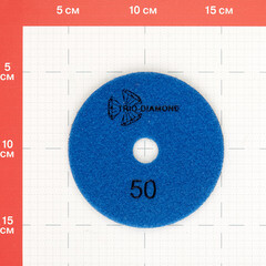 Круг алмазный шлифовальный по камню Trio-Diamond New line гибкий d100 мм P50 для сухого шлифования - фото 2