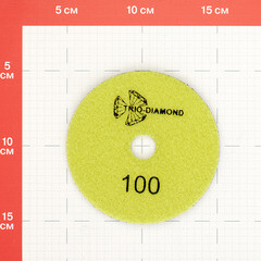 Круг алмазный шлифовальный по камню Trio-Diamond New line гибкий d100 мм P100 для сухого шлифования - фото 2