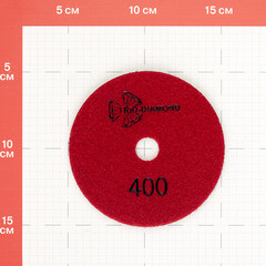 Круг алмазный шлифовальный по камню Trio-Diamond New line гибкий d100 мм P400 для сухого шлифования - фото 2