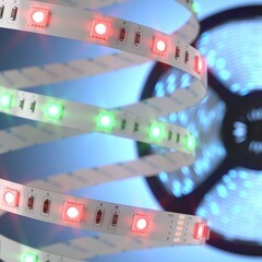 Лента светодиодная SMD 5050 Elektrostandard (a027833) RGB свет 7,2 Вт 12 В IP20 5 м - фото 2