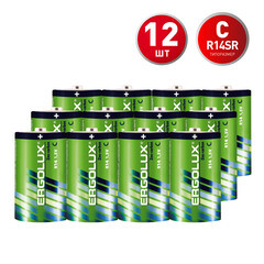 Батарейка Ergolux С R14 1,5 В (12 шт.) (R14SR2)