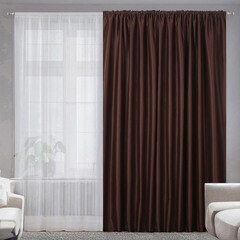 Штора микроблэкаут венге 200х270 см Mona Liza Monocolor (МЛ706/23/Е200) - фото 3