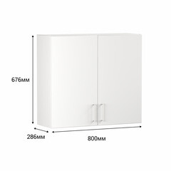 Кухонный модуль навесной 80х67,6х28,6 см Твэгги белый 1 полка - фото 2