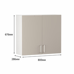 Кухонный модуль навесной 80х67,6х28,6 см Твэгги тауп 1 полка - фото 4