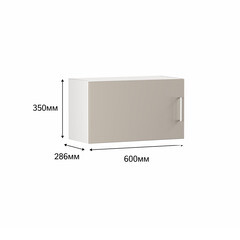 Кухонный модуль навесной над вытяжкой 60х35х28,6 см Твэгги тауп - фото 2