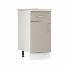 Кухонный модуль напольный 40х84х53,6 см Твэгги тауп 1 полка/1 ящик - фото 1