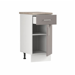 Кухонный модуль напольный 40х84х53,6 см Твэгги тауп 1 полка/1 ящик - фото 5