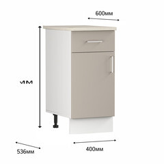 Кухонный модуль напольный 40х84х53,6 см Твэгги тауп 1 полка/1 ящик - фото 4