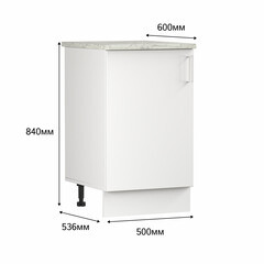 Кухонный модуль напольный 50х84х53,6 см Твэгги белый 1 полка - фото 3