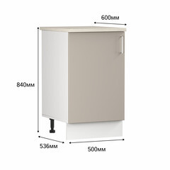 Кухонный модуль напольный 50х84х53,6 см Твэгги тауп 1 полка - фото 3