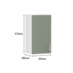 Кухонный модуль навесной 40х67,6х28,6 см Твэгги зеленый 1 полка - фото 3