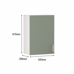 Кухонный модуль навесной 50х67,6х28,6 см Твэгги зеленый 1 полка - фото 2