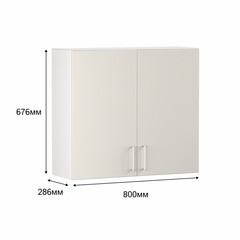 Кухонный модуль навесной 80х67,6х28,6 см Твэгги ваниль 1 полка - фото 3