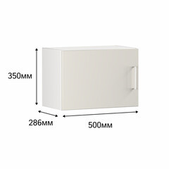 Кухонный модуль навесной над вытяжкой 50х35х28,6 см Твэгги ваниль - фото 2