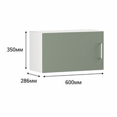 Кухонный модуль навесной над вытяжкой 60х35х28,6 см Твэгги зеленый - фото 3