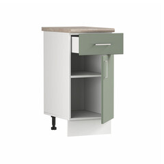 Кухонный модуль напольный 40х84х53,6 см Твэгги зеленый 1 полка/1 ящик - фото 5