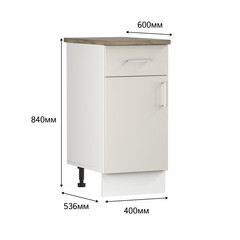 Кухонный модуль напольный 40х84х53,6 см Твэгги ваниль 1 полка/1 ящик - фото 5