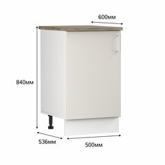 Кухонный модуль напольный 50х84х53,6 см Твэгги ваниль 1 полка - фото 4