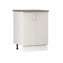 Кухонный модуль напольный 60х84х53,6 см Твэгги ваниль 1 полка - фото 1