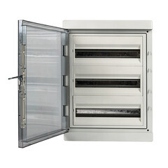 Щит распределительный навесной EKF PROxima ЩРН-ПГ-54 пластиковый IP65 625х450х155 мм 54 модуля прозрачная дверь серый - фото 7