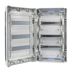 Щит распределительный навесной EKF PROxima ЩРН-ПГ-54 пластиковый IP65 625х450х155 мм 54 модуля прозрачная дверь серый - фото 6