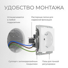 Розетка Werkel встраиваемая слоновая кость со шторками с крышками (a057279) - фото 4