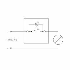 Выключатель Werkel одноклавишный встраиваемый шампань рифленый с подсветкой (a051413) - фото 4