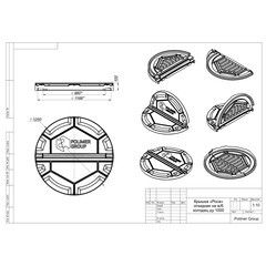 Крышка колодца из пищевого полиэтилена складная Polimer Group Роса (DKS2) 1250х100 мм - фото 2