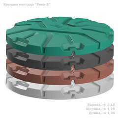 Крышка колодца из пищевого полиэтилена Polimer Group Роса-2 (DK2S6) 1260х152 мм - фото 3