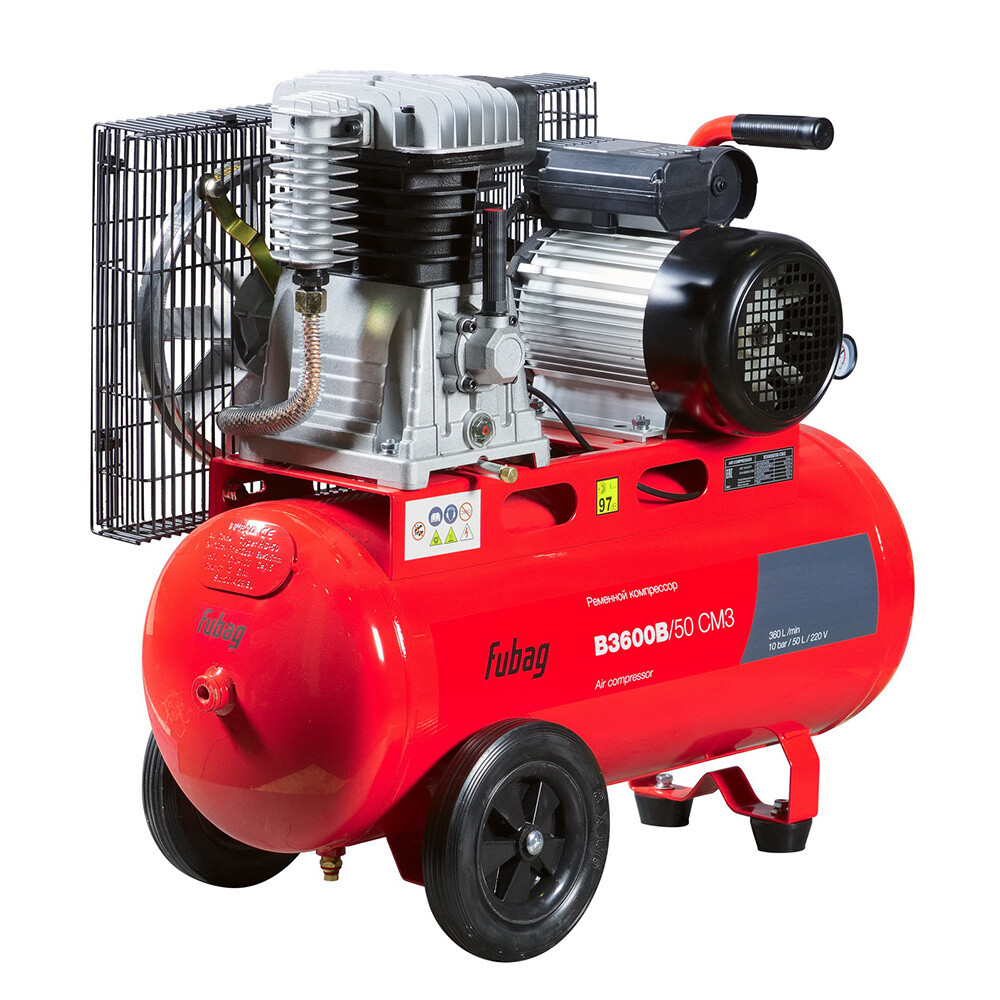 Изображение товара Компрессор Fubag B3600B/50 CM3 2,2 кВт с ременным приводом Изображение товара Компрессор Fubag B3600B/50 CM3 2,2 кВт с ременным приводом