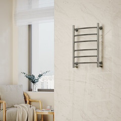 Полотенцесушитель электрический MyFrea MyMadrid 600х400 мм 62 Вт с терморегулятором хром - фото 6