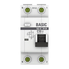 Автомат дифференциальный EKF Basic АД-12 10А 1P+N тип AC 30 мА 4,5 кА (DA12-10-30-bas)