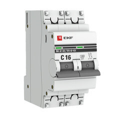 Автоматический выключатель модульный EKF PROxima ВА 47-63 2Р 16А тип C 4,5 кА 230 В (mcb4763-2-16C-pro) - фото 3